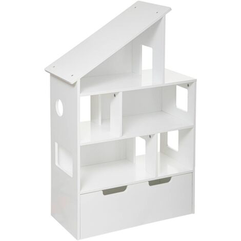 Libreria maison con cassettoni bianchi h104cm - Atmosphera créateur d'intérieur
