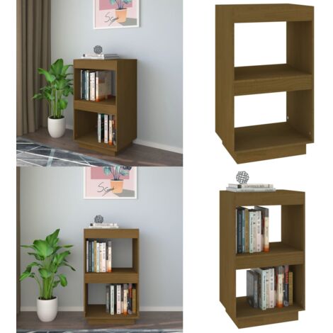 Libreria Marrone Ambra 40x35x71 cm in Legno Massello di Pino - Libreria marrone ambra - Scaffale per libri
