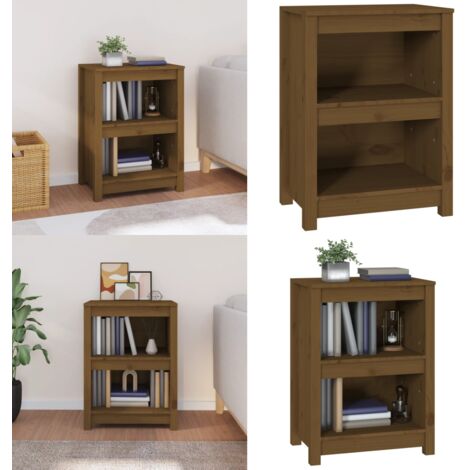 Libreria Marrone ambra 50x35x68 cm in Legno Massello di Pino - Scaffalatura in legno - Libreria marrone ambra