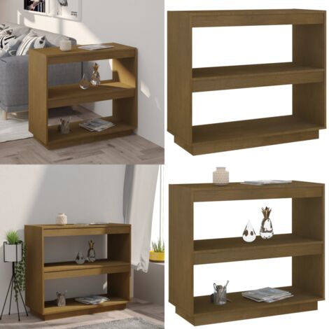 Libreria Marrone ambra 80x35x71 cm in Legno Massello di Pino - Scaffale per libri - Libreria marrone ambra