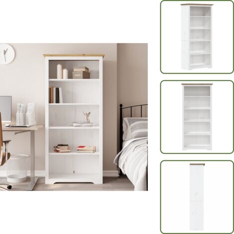 Libreria marrone - vidaXL Libreria BODO 5 Ripiani 82x40x173cm Legno Massello Pino Marrone - Libreria in pino