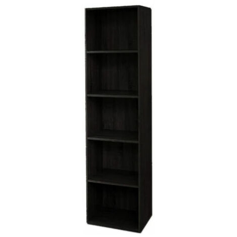 Libreria mensole Scaffale casa ufficio soggiorno Desing Moderno di colore Nero – cm 40x29x172