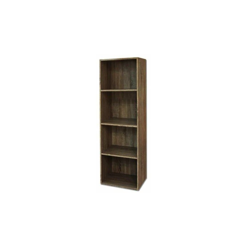 Your Self - Libreria mensole Scaffale casa ufficio soggiorno Desing Moderno di colore Noce scuro - cm 40x29x132