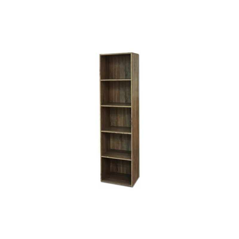 Your Self - Libreria mensole Scaffale casa ufficio soggiorno Desing Moderno di colore Noce scuro – cm 40x29x172