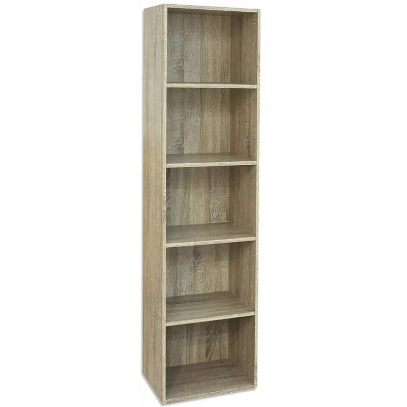 Your Self - Libreria mensole Scaffale casa ufficio soggiorno Desing Moderno di colore Rovere – cm 40x29x172