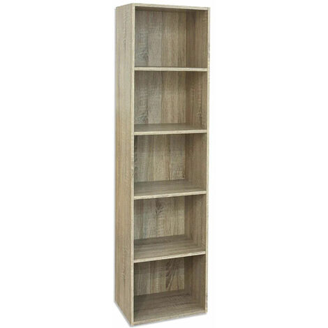 Libreria mensole Scaffale casa ufficio soggiorno Desing Moderno di colore Rovere – cm 40x29x172