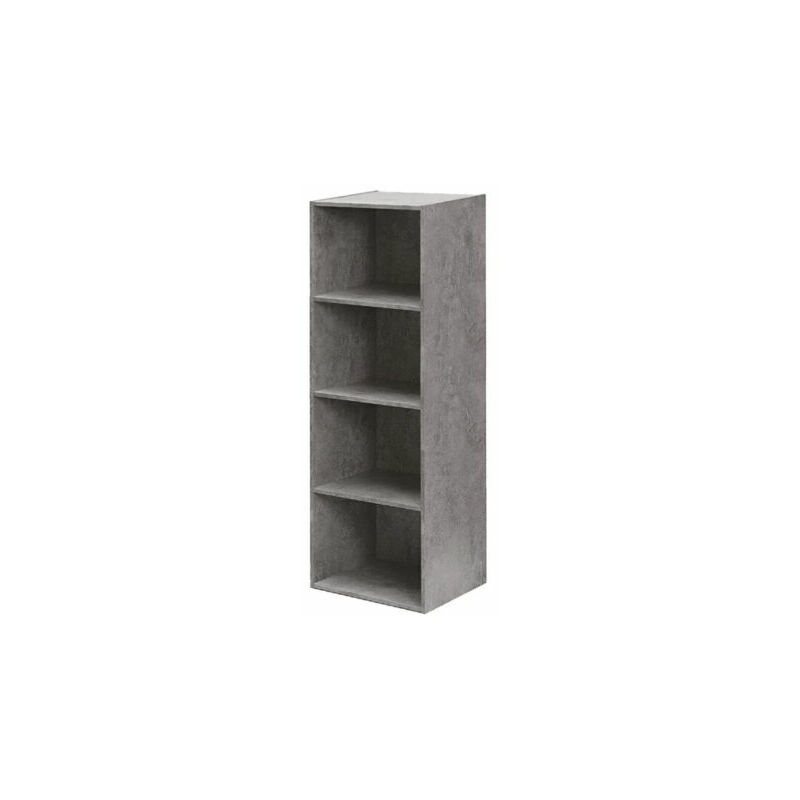 Your Self - Libreria mensole Scaffale casa ufficio soggiorno Desing Moderno Grigio Cemento – cm 40x29x132