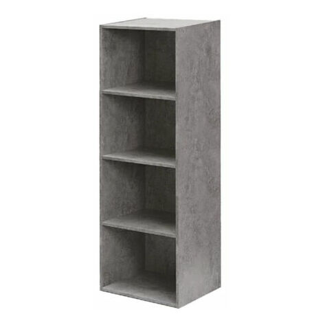 Libreria mensole Scaffale casa ufficio soggiorno Desing Moderno Grigio Cemento – cm 40x29x132