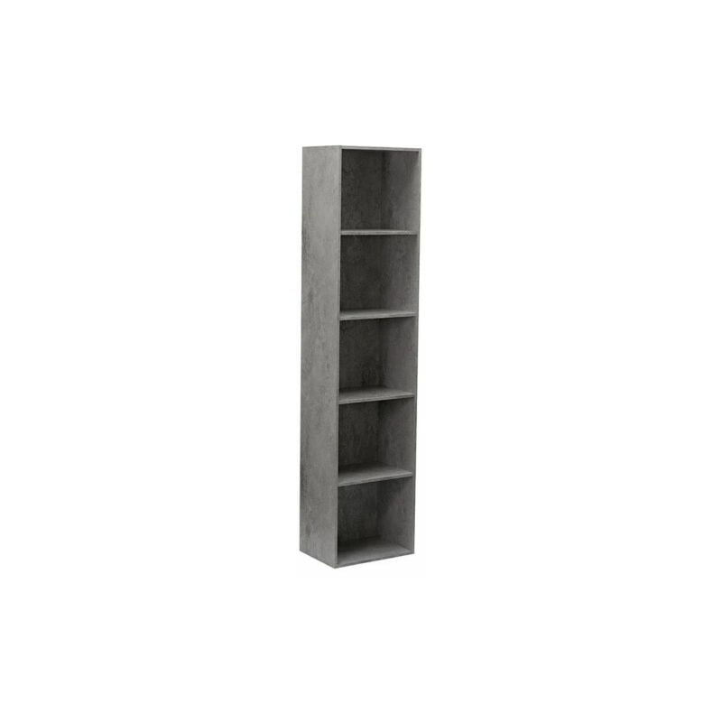 Your Self - Libreria mensole Scaffale casa ufficio soggiorno Desing Moderno Grigio Cemento – cm 40x29x172