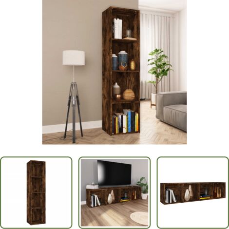 Libreria mobile -  Libreria/Mobile TV Rovere Fumo 36x30x143cm in Legno Multistrato