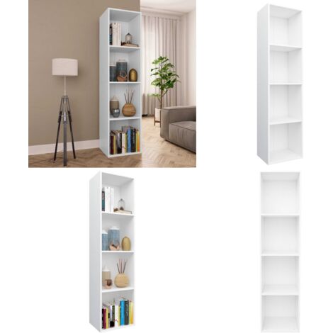 Libreria / Mobile TV Bianco 36x30x143 cm in Legno Multistrato - Libreria in legno - Mobile tv