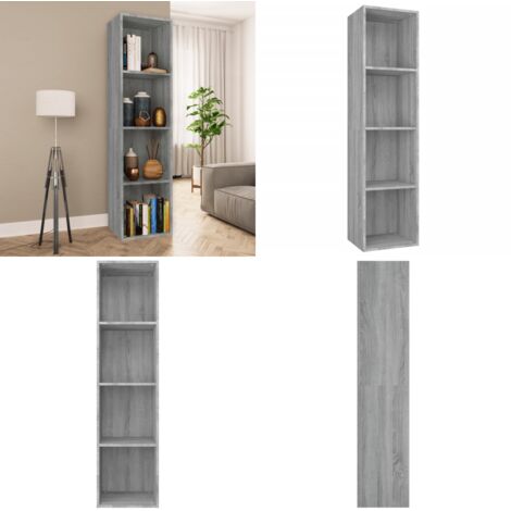Libreria/Mobile TV Grigio Sonoma 36x30x143 cm Legno Multistrato - Mobile tv - Libreria in legno