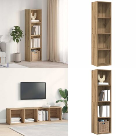 Libreria/Mobile TV Legno Antico 36x30x143 cm Legno Multistrato - Armadio in legno - Libreria mobile