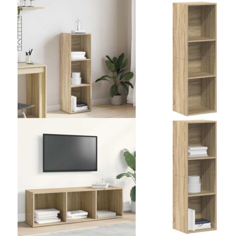 Libreria/Mobile TV Rovere Sonoma 36x30x114 cm Legno Multistrato - Mobile tv - Libreria rovere sonoma