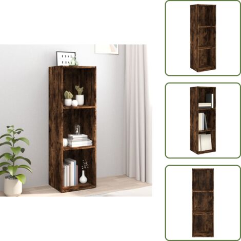 Libreria mobile - vidaXL Libreria/Mobile TV Rovere Fumo 36x30x114cm in Legno Multistrato - Scaffalatura