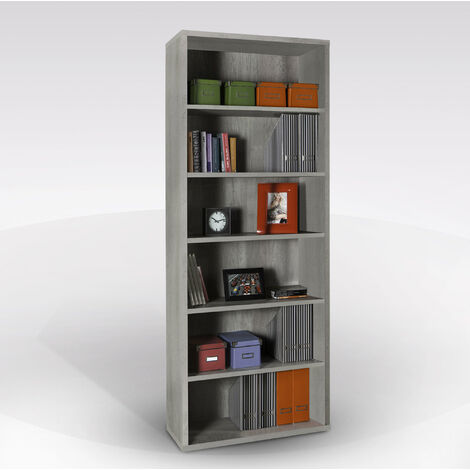 LIBRERIA MOD. DISEGNO CM 82X36 H 217 CEMENTO