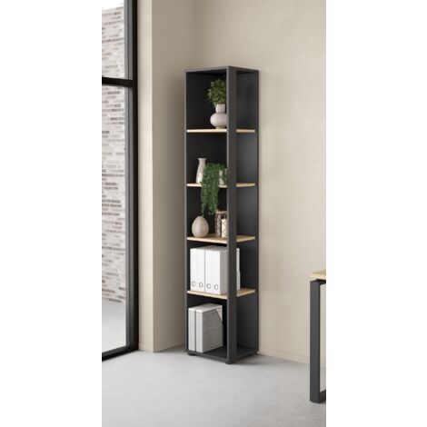 LIBRERIA MOD. SIGN CM 40.8X34.3 H. 204. 7 GRIGIO OPACO E JACKSON HICHORY