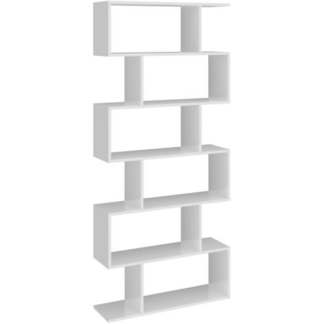 Libreria Moderana 80x24,6x191,8 cm Calli Bianco Lucido