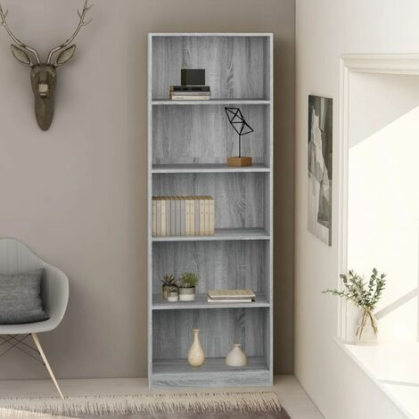 Stilprojectstore - Libreria moderna da parete a scaffali L. 140 cm - Madrid  Cemento