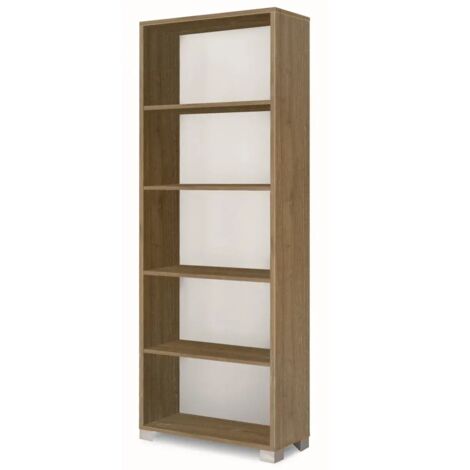 Libreria Moderna 70x29x190 cm Noce con Ripiani Regolabili