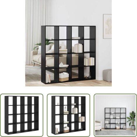 Libreria moderna -  Armadio per Libri Rovere Nero 137,5 x 29 x 137,5 cm