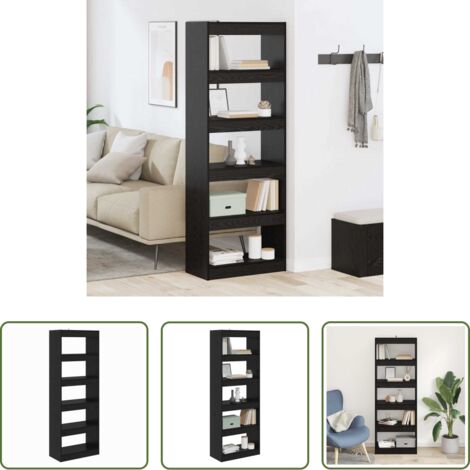 Libreria moderna -  Armadio per Libri Rovere nero 60 x 30 x 166 cm