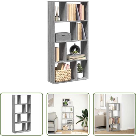 Libreria moderna -  Libreria Grigio Sonoma 60x20x120,5 cm in Truciolato