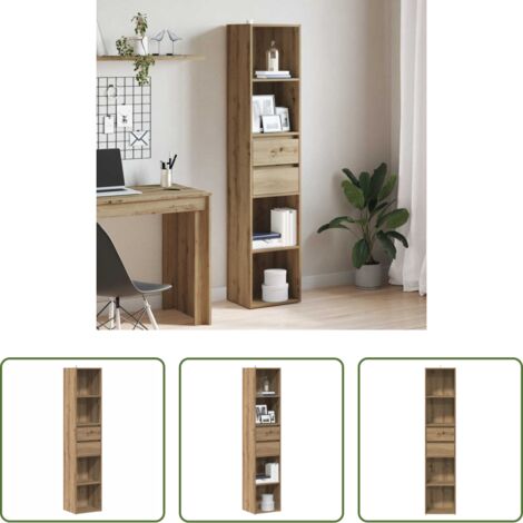 Libreria moderna - Libreria Rovere Artigianale 36x30x171 cm Legno Multistrato