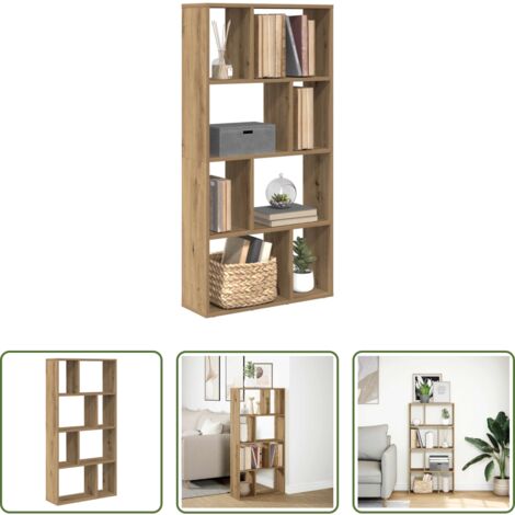 Libreria moderna -  Libreria Rovere Artigianale 60x20x120,5 cm in Truciolato