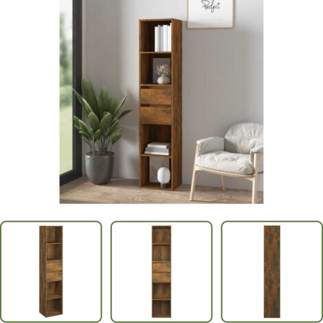 Libreria moderna - Libreria Rovere Fumo 36x30x171 cm in Legno Multistrato