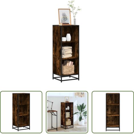 Libreria moderna -  Libreria Rovere Fumo 40x35x107,5 cm in Legno Multistrato