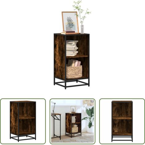 Libreria moderna -  Libreria Rovere Fumo 40x35x76 cm in Legno Multistrato