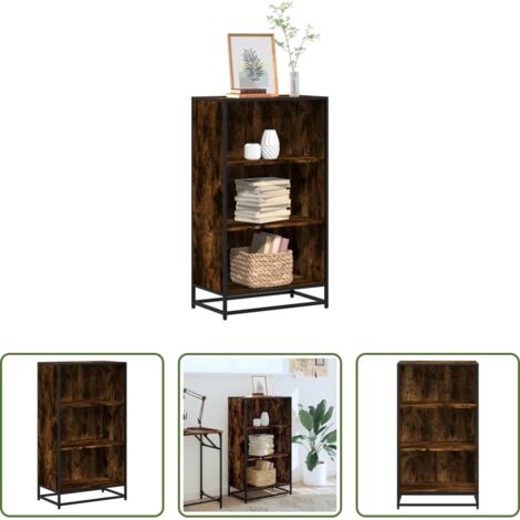 Libreria moderna -  Libreria Rovere Fumo 60x35x107,5 cm in Legno Multistrato