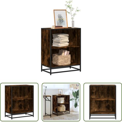 Libreria moderna -  Libreria Rovere Fumo 60x35x76 cm in Legno Multistrato