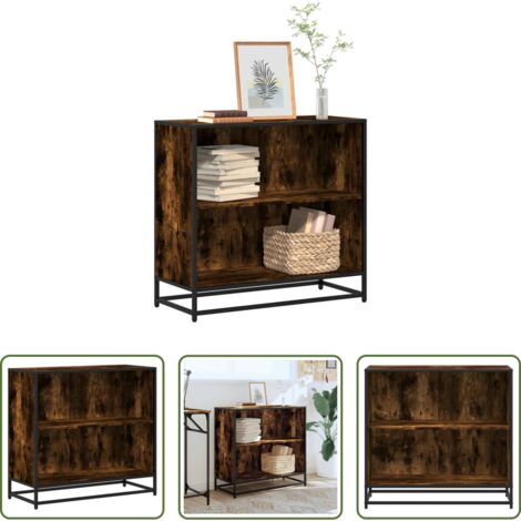 Libreria moderna -  Libreria Rovere Fumo 80,5x35x76 cm in Legno Multistrato