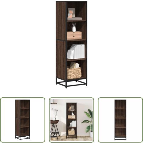 Libreria moderna -  Libreria Rovere Marrone 40x35x139 cm in Legno Multistrato