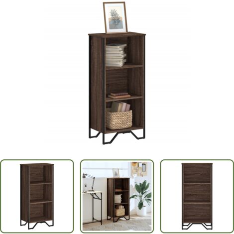 Libreria moderna -  Libreria Rovere Marrone 50x31x106 cm in Legno Multistrato