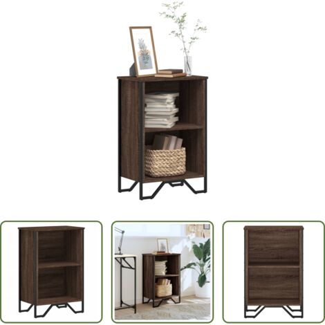 Libreria moderna -  Libreria Rovere Marrone 50x31x74,5 cm in Legno Multistrato
