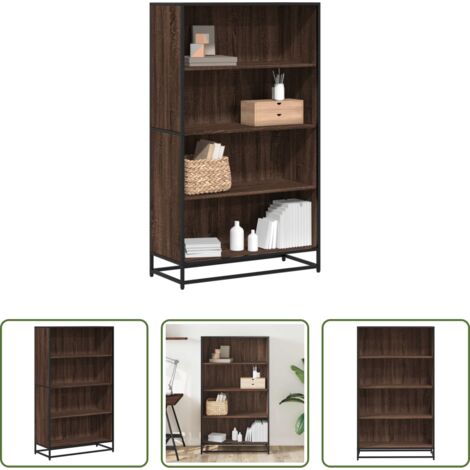 Libreria moderna -  Libreria Rovere Marrone 80,5x35x139 cm in Truciolato