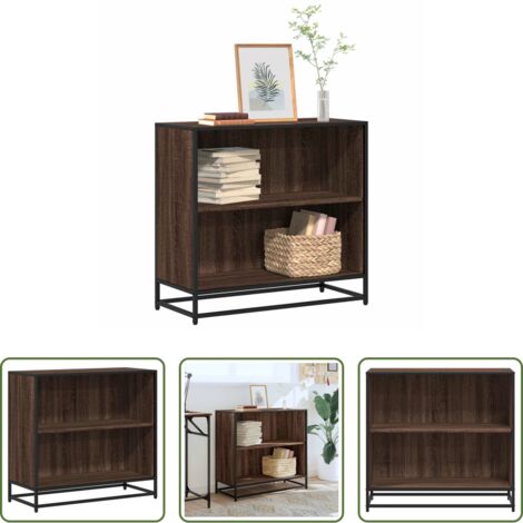 Libreria moderna -  Libreria Rovere Marrone 80,5x35x76 cm in Legno Multistrato