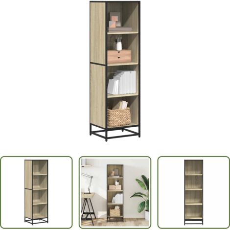 Libreria moderna -  Libreria Rovere Sonoma 40x35x139 cm in Legno Multistrato