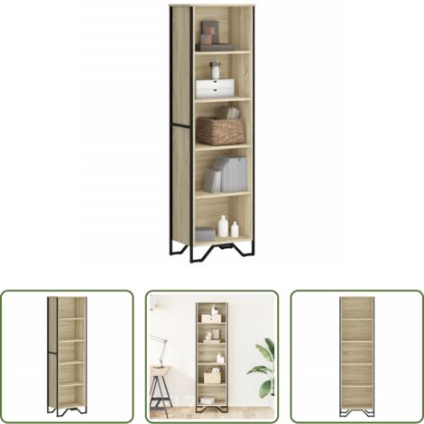 Libreria moderna -  Libreria Rovere Sonoma 50x31x169 cm in Legno Multistrato