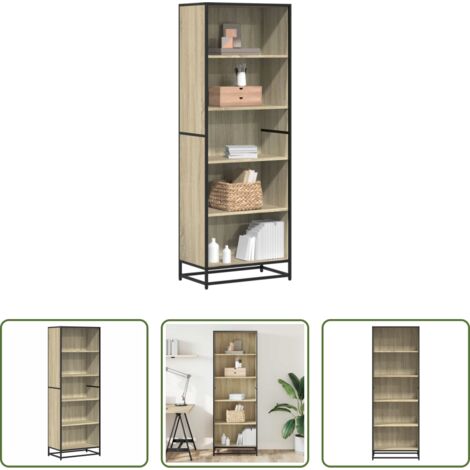 Libreria moderna -  Libreria Rovere Sonoma 60x35x170,5 cm in Truciolato