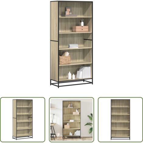 Libreria moderna -  Libreria Rovere Sonoma 80,5x35x170,5 cm in Truciolato