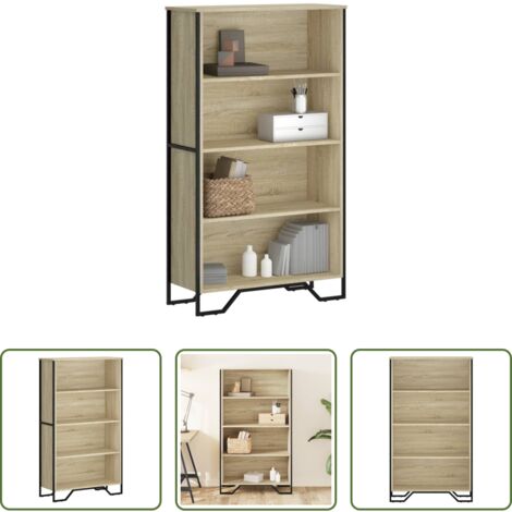 Libreria moderna -  Libreria Rovere Sonoma 80x31x137,5 cm in Legno Multistrato