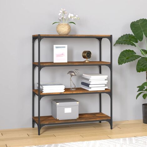 HOMCOM Libreria Moderna 5 Ripiani Pratici Finitura Eccellente, Superficie  Liscia e a Prova di Umidità in Legno Truciolato Nero 60×24×184.5cm