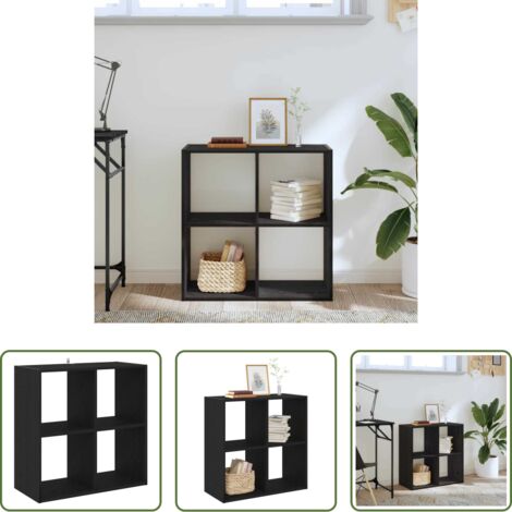 Libreria moderna - Scaffale Rovere nero 68,5 x 32 x 68,5 cm Legno multistrato