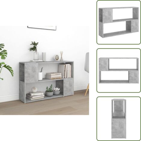 Libreria moderna - vidaXL Libreria Grigio Cemento 100x24x63 cm in Truciolato - Libreria con ripiani