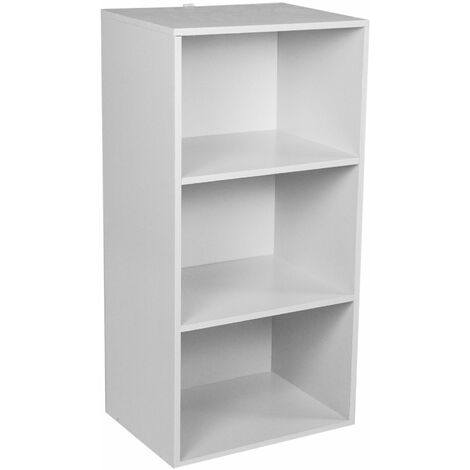 Libreria Modulare 3 Ripiani 40x29,5x80 cm in Legno Bianca