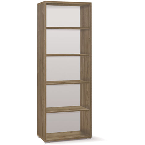 Libreria Modulare 5 Ripiani 71x199x41 cm Noce Stelvio
